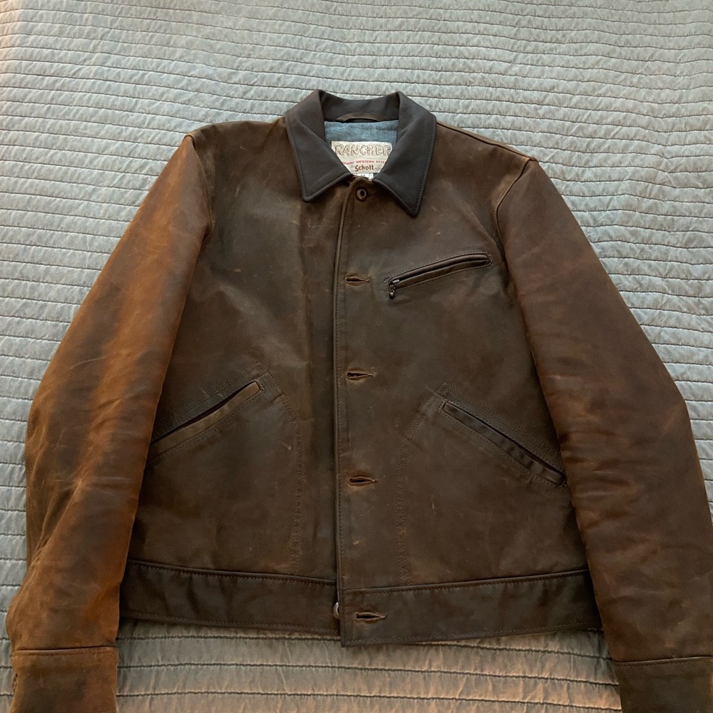 Schott Rancher Brown Leather Jacket